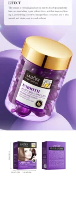 Magic Hair Vitamin Capsule Keratin Hair Oil Restore Hair Soft Smooth Shiny Deep Moisturizer Frizzy Dry Scalp Salon Hair Care
