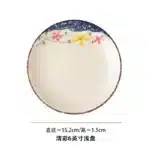 Beauty Ceramic Dinner Plate Flower Bird Japanese Pan Table Decoration Cute Bread Dessert Plates Sushi Dishes Tea Trays for