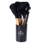 12PCS Food Grade Silicone Kitchen Cookware Utensils Turner Spatula Measuring Spoons Practical Cooking Tool Kitchenware Set