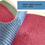 4pcs/set Christmas Placemat Round Braided Placemats Washable Non-Slip Place Mats Festival Table Decoration – base detail