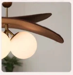2026 Wabi Sabi Wicker Hanging Chandelier Light Fixture Vintage Glass Bubble Pendant Lamp For Dining Room Bedroom Living Room