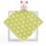 1Pcs 25x25cm Love Heart Cotton Children Kids Bathroom Small Square Face Towel Water Absorbent Soft Cloth - Image 13