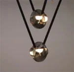 Italy New Designer Luxury Glass LED Pendant Lamp Living Room Bedroom Bar Restaurant Leather Chandelier Interiordecor