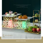 Dessert rack Buffet table Food display rack Cake tray table Buffet and tea break Cake stand cake display stand Dishes Plates - Image 29