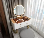 Modern dressing table with storage for makeup and jewelry - Goldoma luxury furniture