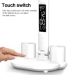 LED Desk Lamp,Multifunction Table Lamp with Calendar USB Touch Night Light with Pen Holder for Bedroom Reading Lamp de