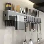 Kitchen Organizer Knife Rack Storage Box Household Knife Rack Spoon & Chopstick Holder No Hole Required Hanging Storage