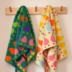 Cute Graffiti  Pears Patter Cotton Soft Face Towel for Kids Absorbent Bath Towel Comfortable Cotton Household Towel Beach Towels