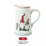 Nordic Santa Claus Ceramic Dishes and Tableware Relief Rice Salad Bowl Western Style Flat Plate Cup Teapot