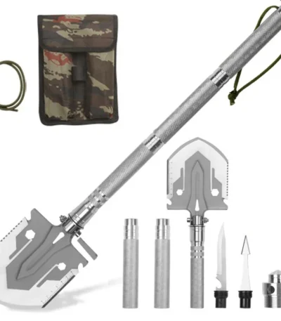 Goldoma folding survival shovel with multifunctional tools for outdoor survival