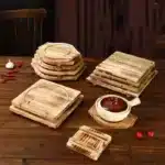 Wood Pot Holder Wooden Trivets Bowl Trivet Hot Stone pot Mat Korean Dolsot Plate Base Placemat Bibimbap Coaster Pan Dish