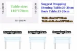 Elegant waterproof table protector with lace embroidery on a rectangular dining table