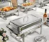 Goldoma 8QT stainless steel chafing dish set with fuel holders for buffet catering