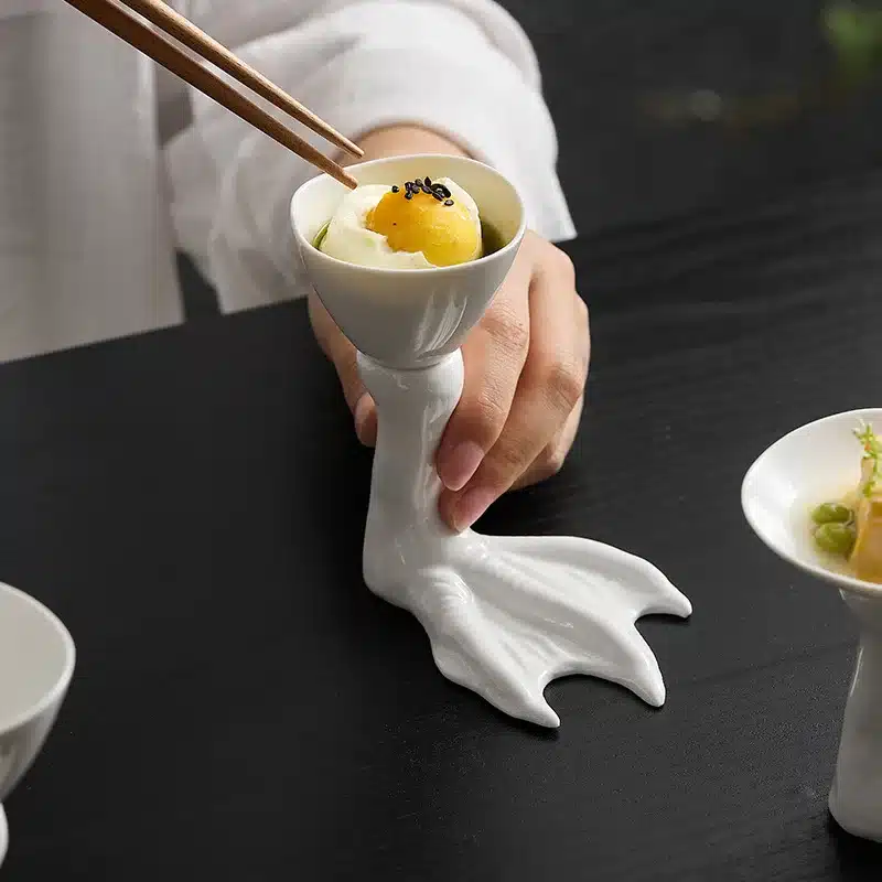 Wujinsha Four-petal Seasoning Dip Dish Creative Hotel Restaurant Club Front Dish Artistic Conception Dish Ceramic Tableware