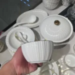 Relief Sculpture Gold Inlay Ceramic Rice Bowl Dishes Beef Steak Plate Fish Plate Premium Ceramic Tableware 1pcs - Image 5