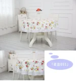 PVC Hotel Waterproof and Oil Proof Large Round Tablecloth Hotel Plastic Round Table Cloth Wash Free and Scald Proof Table