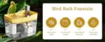 ATUBAN Automatic Parakeet Bird Bath with Pump, Bird Shower Fountain Indoor Bathtub with Running Water, Parrot Bath Tub
