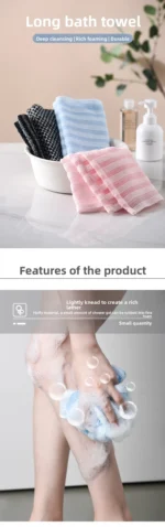 Washcloth for Shower Personal Care Bath Towel Northeast Mens Womens Exfoliating Silver Ion Multi Function Foaming Extra