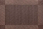 Gold weave placemats on a dining table with plates and cutlery