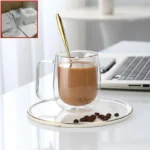 250/350/450ml Double Wall Glass Coffee Cup High Borosilicate Glass Mug Heat Resistant Coffee Milk Juice Water Cups with