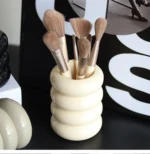 Pure Color Pencil Pen Organizer Brush Cosmetics Storage Box Desk Stationery Organizer Pen Holder Desk School Office Supplies