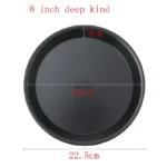 6 to 12inch Premium Non-Stick Pizza Pan Bakeware Carbon Steel Pizza Plate Round Deep Dish Pizza Pan Tray Mold Mould Baking Tools - Image 8