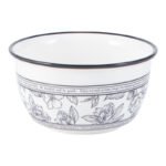 Elegant 20-piece porcelain dinnerware set arranged on a table, showcasing bowls and plates in a gift box