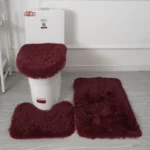 3Pcs/set Bath Mat Set Soft Fluff Shower Carpet Non-slip Floor Mat for Bathroom Toilet Rugs Toilet Lid Cover Bathroom Products - Image 17