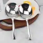 Stainless Steel Serving Spoons Dining Soup Rice Spoon with Drain Hole Heat Insulated Handle Kitchen Utensils Restaurant