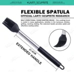 Goldoma silicone cooking spoon set in grey, including slotted spatula and solid spoon