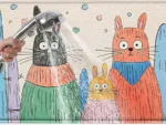 Cartoon Rabbit Bath Mat - Ultra Soft Cotton Velvet, Absorbent & Quick Dry, Non-Slip Backing, Cloud-Like Comfort for