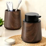 2Pcs/set Hand Soap and Toothbrush Holder Cup, Bathroom Accessories Sets Foam Soap Dispenser and Wash Cup – styled in a