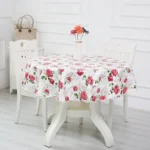 PVC Hotel Waterproof and Oil Proof Large Round Tablecloth Hotel Plastic Round Table Cloth Wash Free and Scald Proof Table