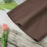 NHKDSASA Brown Robes For Women Loose Three Quarter Sleeve Nightwear Sashes Cotton Bathrobe Female Casual Sleepwear Summer