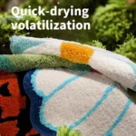 Creative Cute Bath Mat Shell/flower/Halloween Pumpkin/frog Shape Bathroom Decorative Area Rugs Water Absorbent Anti-slip Mats - Image 3