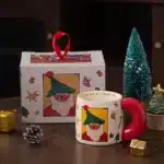 620ml Santa Claus Cup Cartoon Ceramic Coffee Cup Large Capacity Couple Water Mug Home Breakfast Oat Milk Mug Christmas Gift