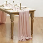 2-10Meters Pure Cotton Table Runner Retro Burr Texture Gauze Cloth Dining Vintage Wedding Party Christmas Linen Decoration
