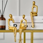 Abstract Desktop Character Ornaments High Quality Resin Abstract Thinker Sculpture Nordic Style Modern Home Office Decor