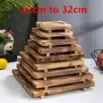 Wood Pot Holder Wooden Trivets Bowl Trivet Hot Stone pot Mat Korean Dolsot Plate Base Placemat Bibimbap Coaster Pan Dish