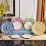 Swan Theme Serving Plate Dessert Soup Plate Fish Plate Large Round Tray Luxury Tableware for Home Use Ceramic China Bone