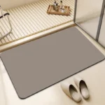 Green Diatomite Bath Mat Non-Slip Quick Dry Super Absorbent Shower Mat Washable Bathroom Mat - Image 8