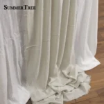 2 -10 Meters Cotton Table Runner Retro Textured Gauze Cloth Vintage Linen for Dining Weddings Party Christmas Decoration