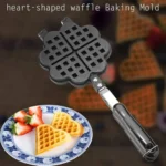 Heart Shaped Waffle Cake Mold Pot Non Stick Double Side Biscuits Muffin Mould Pot Bakeware Easy Breakfast Cooking for Household - Image 15