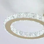 Luxury gold crystal chandelier LED ceiling light in modern living room