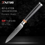 Art Forged Damascus Steel Kitchen Knife Set 1-8 pcs Professional Hotel Chef's Slicing and Carving Knife Premium Kitchen