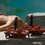 3PCS Mini Samurai Statue Set - Perfect for Car Dashboard Desk Decor