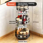 Rotatable Kitchen Storage Rack kitchen Accessories Spice Storage Rack Clean Storage 360 Degrees Rotatable Organizer
