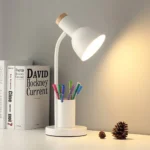 Nordic Creative Table Lamp Fashion Pen Holder Art Simple LED Lights/Office Eye Protection Reading&Living Room Bedroom