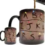 Stranger Xmas Lights 11oz Thermochromic Mug, Temperature Heat Sensitive SThings Christmas Light Cup, for Coffee & Milk