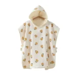 Soft Cotton Baby Hooded Towel Bath Towel for Boys Girls Bathrobe Sleepwear Children's Clothing Cartoon animal print kid